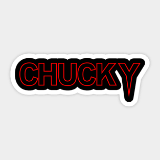 chucky monoline art Sticker